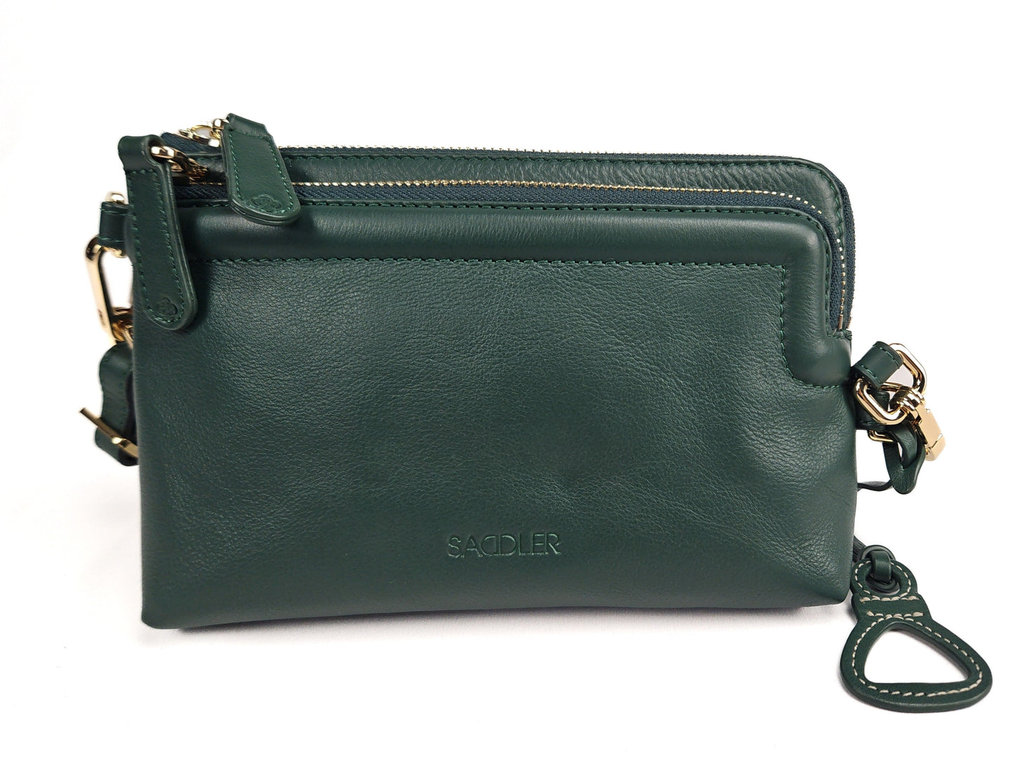 Heather Leather Clutch & Crossbody Bag - Handmade by Saddler – Versatile & Compact