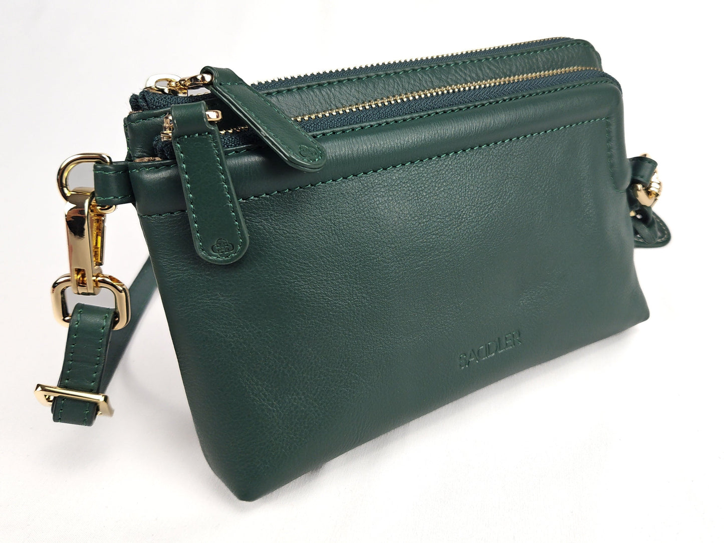 Heather Leather Clutch & Crossbody Bag - Handmade by Saddler – Versatile & Compact