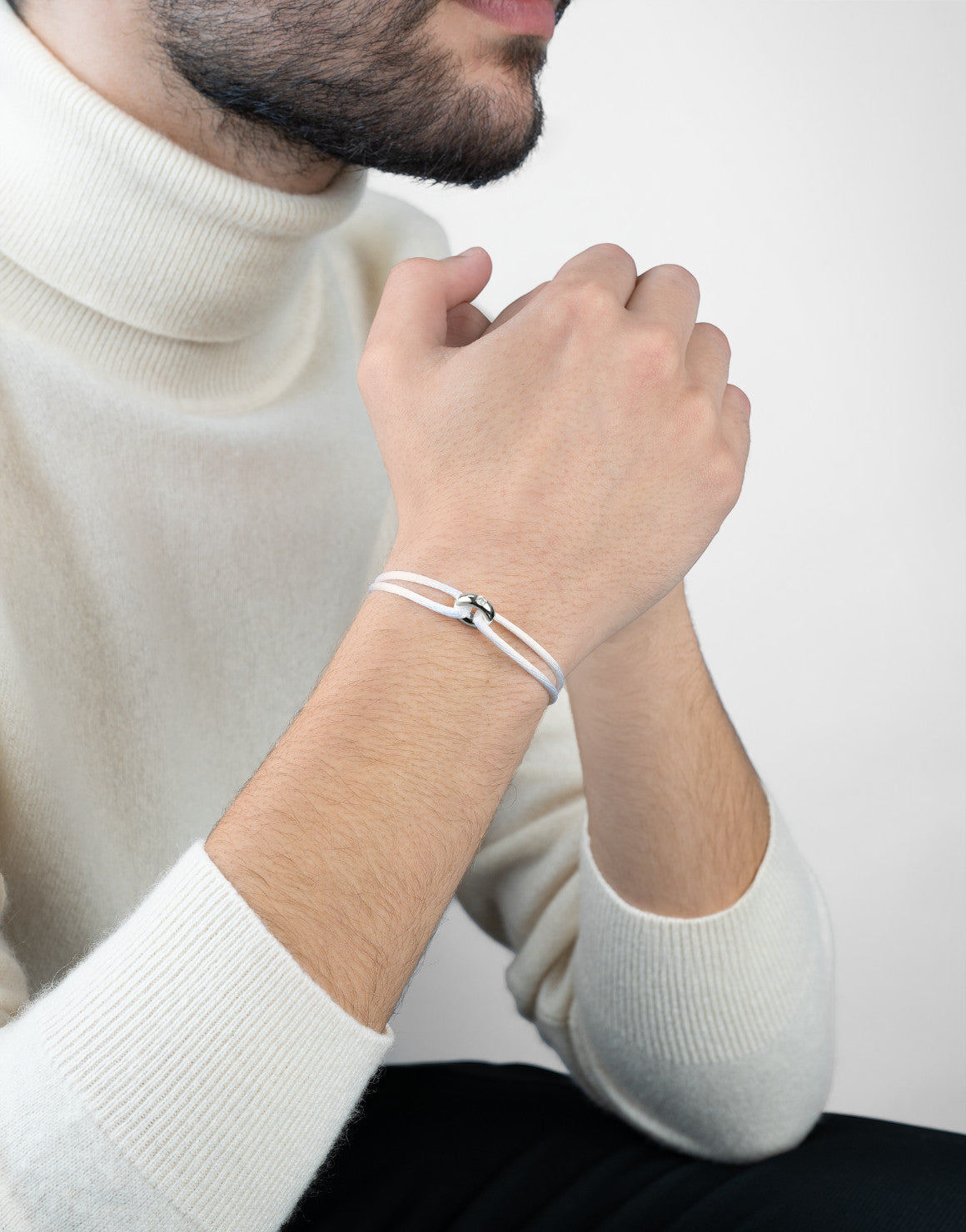 Silver Soho Diamond Cord Bracelet