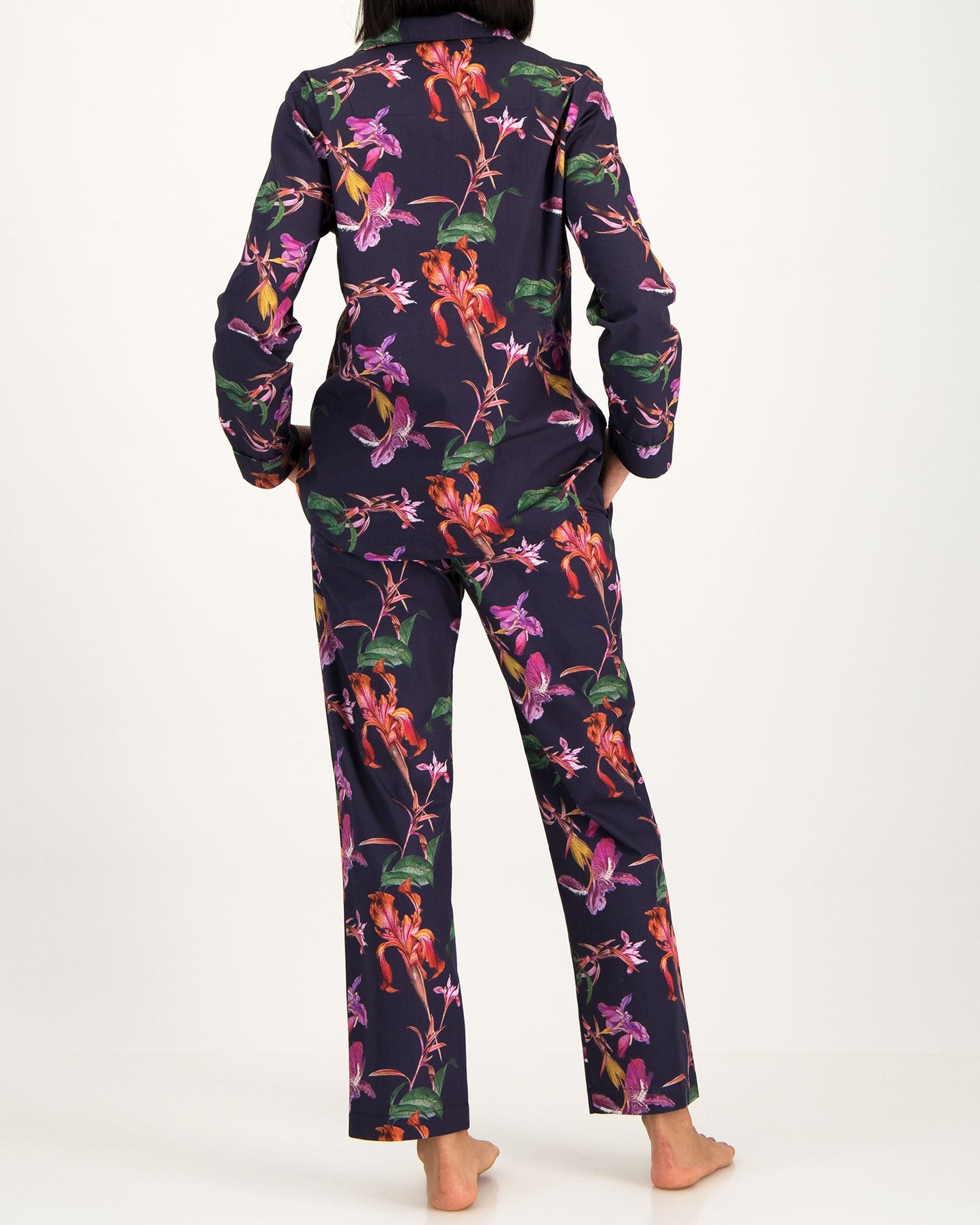 Womens Long Pyjamas - Iris Navy