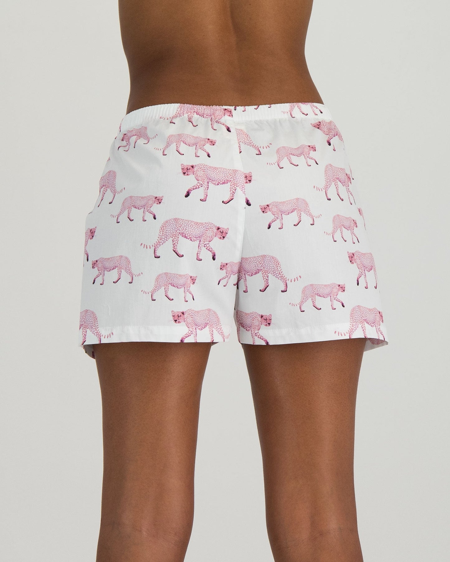 Womens Lounge Shorts - Pink Cheetahs