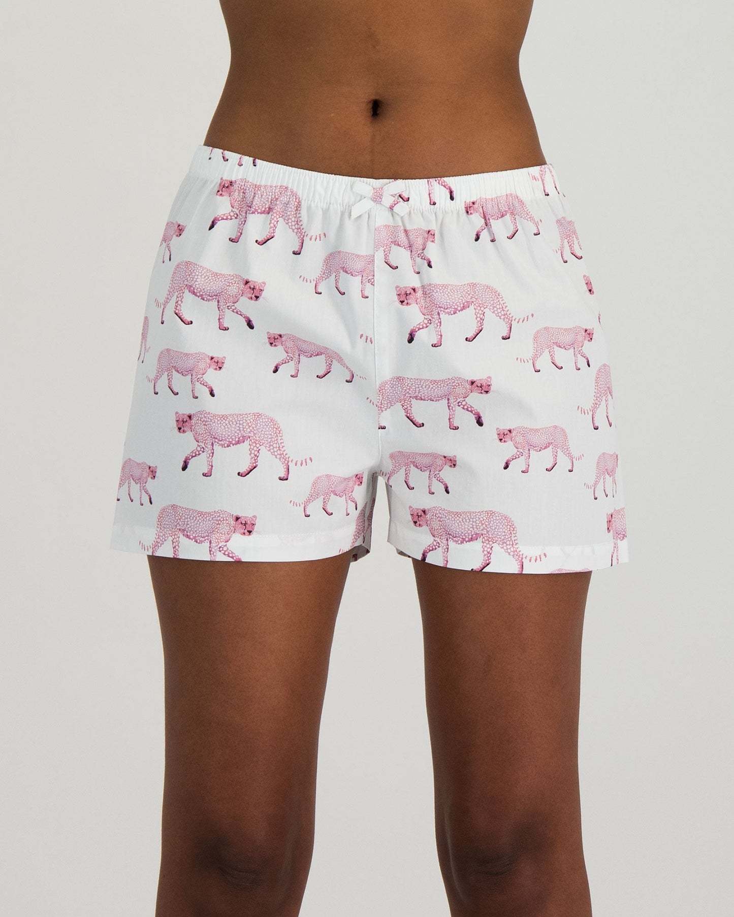 Womens Lounge Shorts - Pink Cheetahs