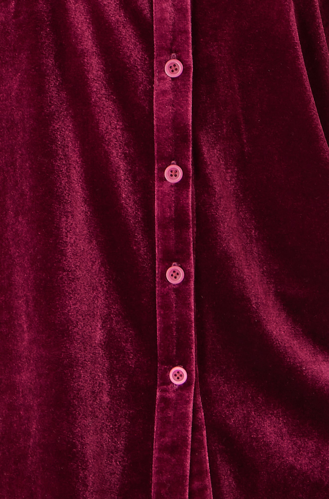 Yumi Burgundy Velvet Relaxed Fit Shirt