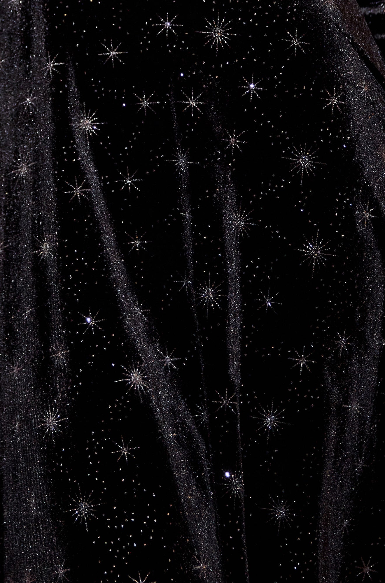 Yumi Black Starburst Foil Print Long Sleeve Skater Dress