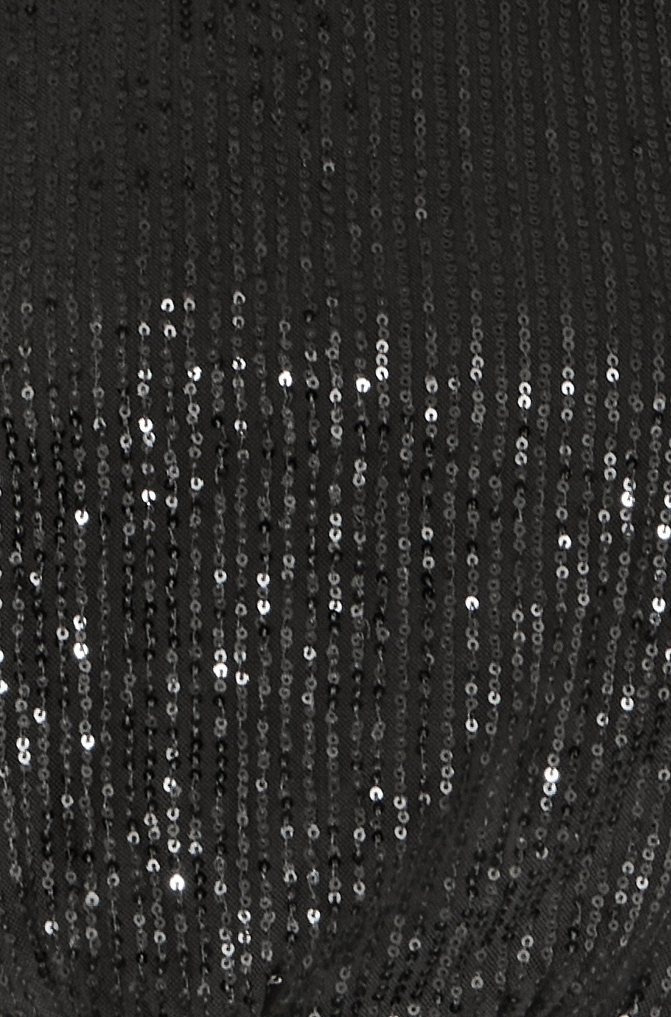 Yumi Black Sequin And Velvet Mini Dress