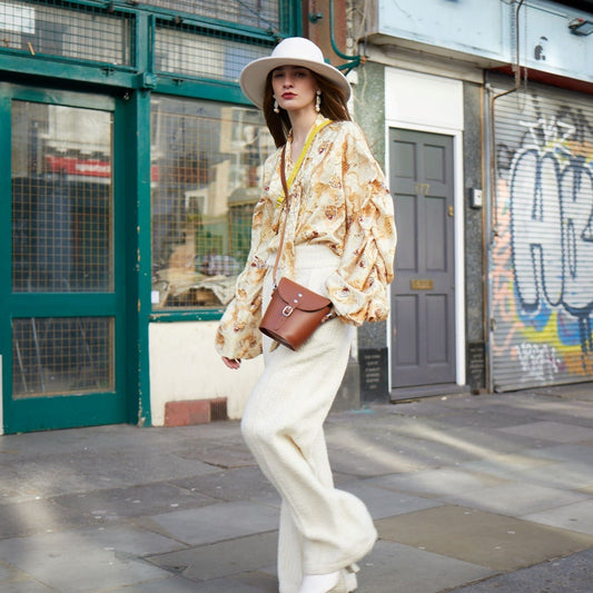 Handmade Leather Barrel Bag - Graphite