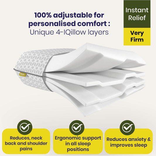 Brightr® Eclipse Adjustable Firm Memory Foam Pillow bundle