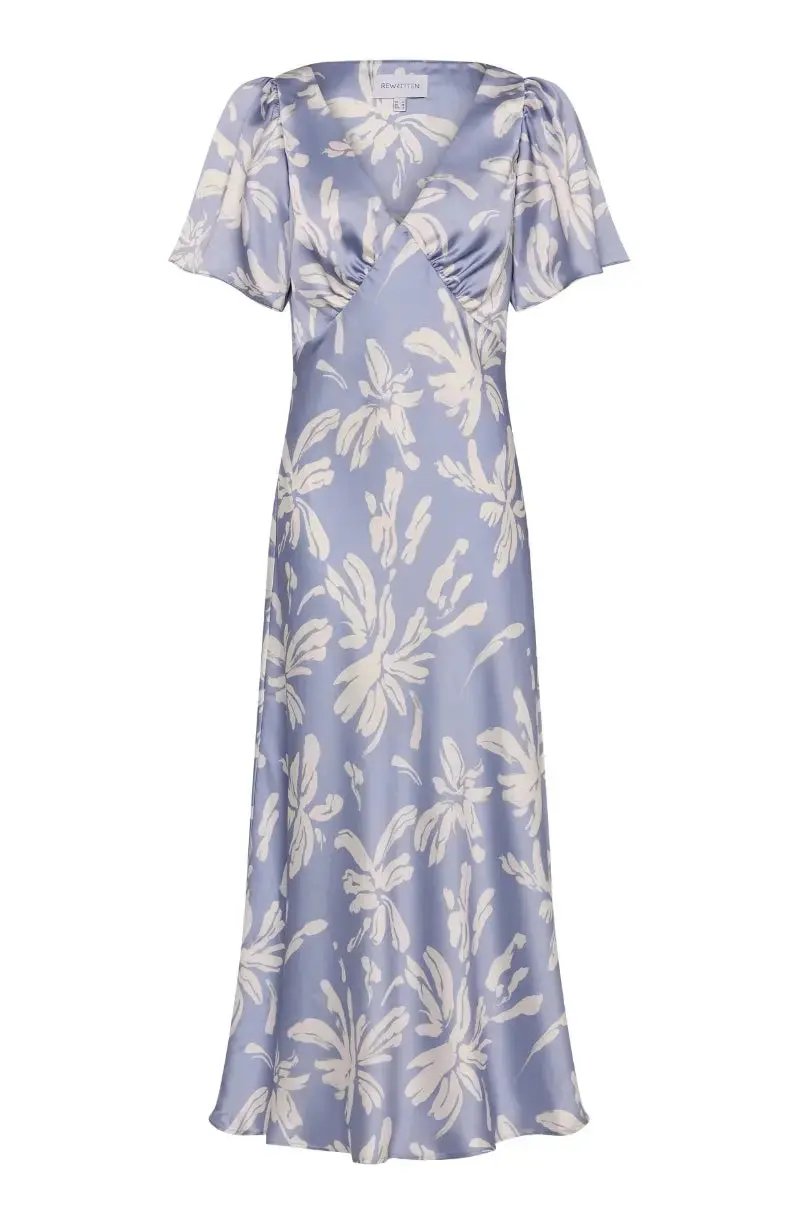 Ellis Dress in Blue Lily Print