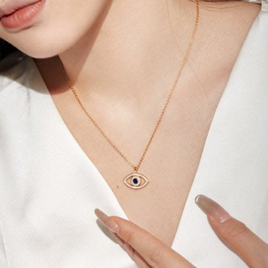 Gold Plated Evil Eye Necklace ERLN013