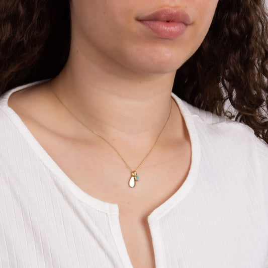Gold Plated Birthstone December Turquioise Pendant P5190