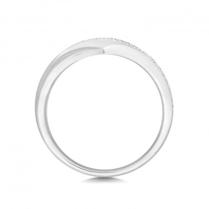 Wedding Band Platinum Crossover Band Ring WP241/I