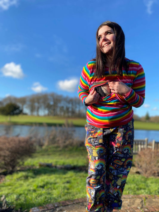 Roxy Rainbow Breastfeeding Top