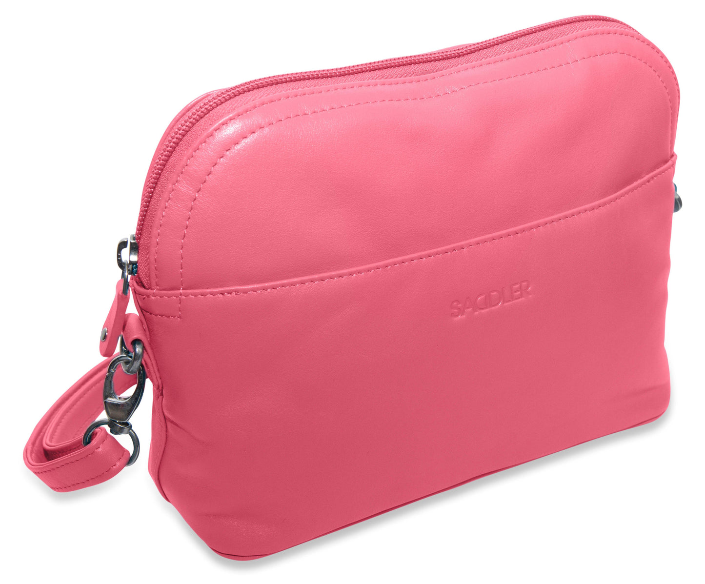 SADDLER BROOKLYN Leather Zip Top Handbag - Adjustable Shoulder Strap, Multiple Pockets - RFID Protected