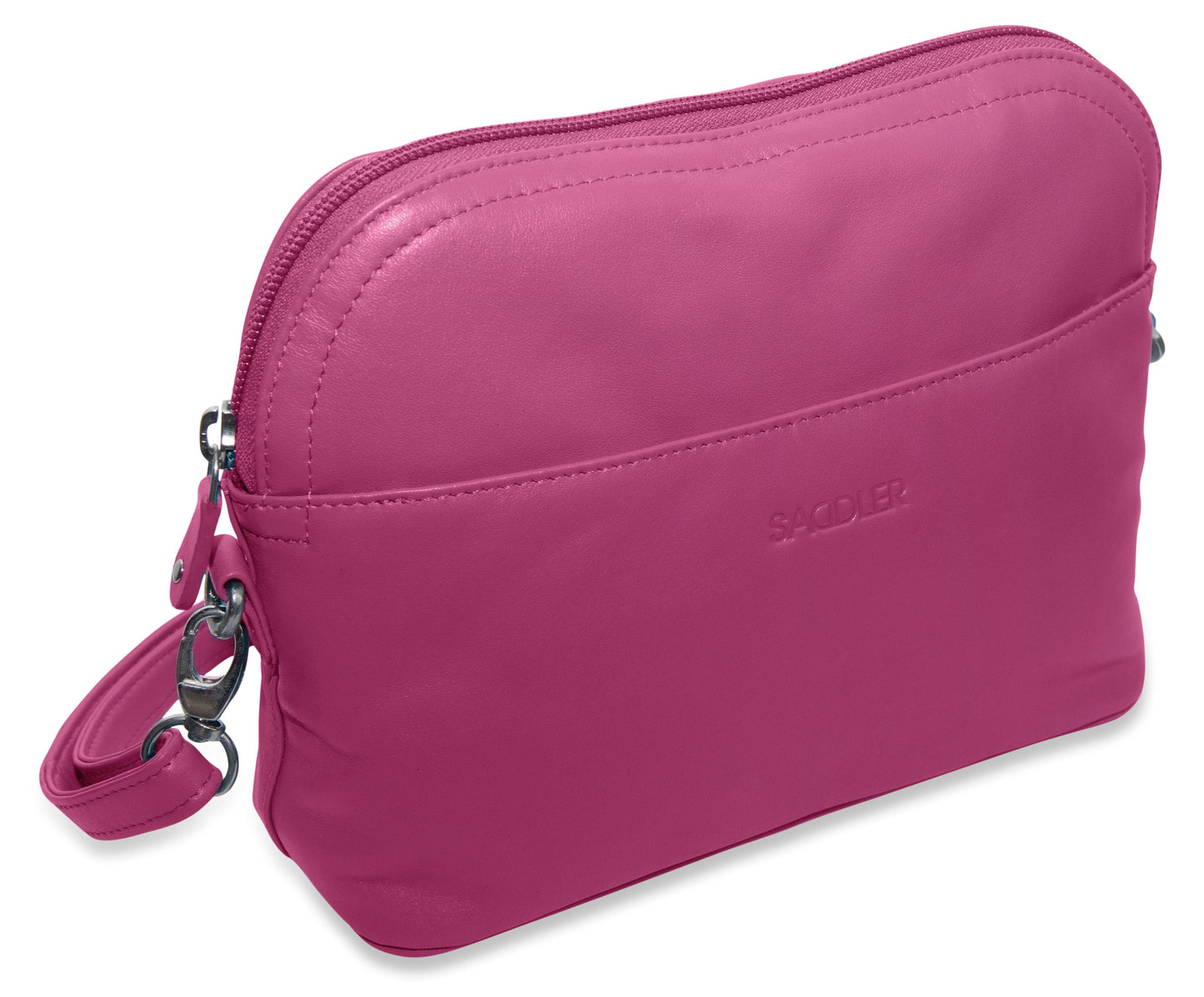 SADDLER BROOKLYN Leather Zip Top Handbag - Adjustable Shoulder Strap, Multiple Pockets - RFID Protected