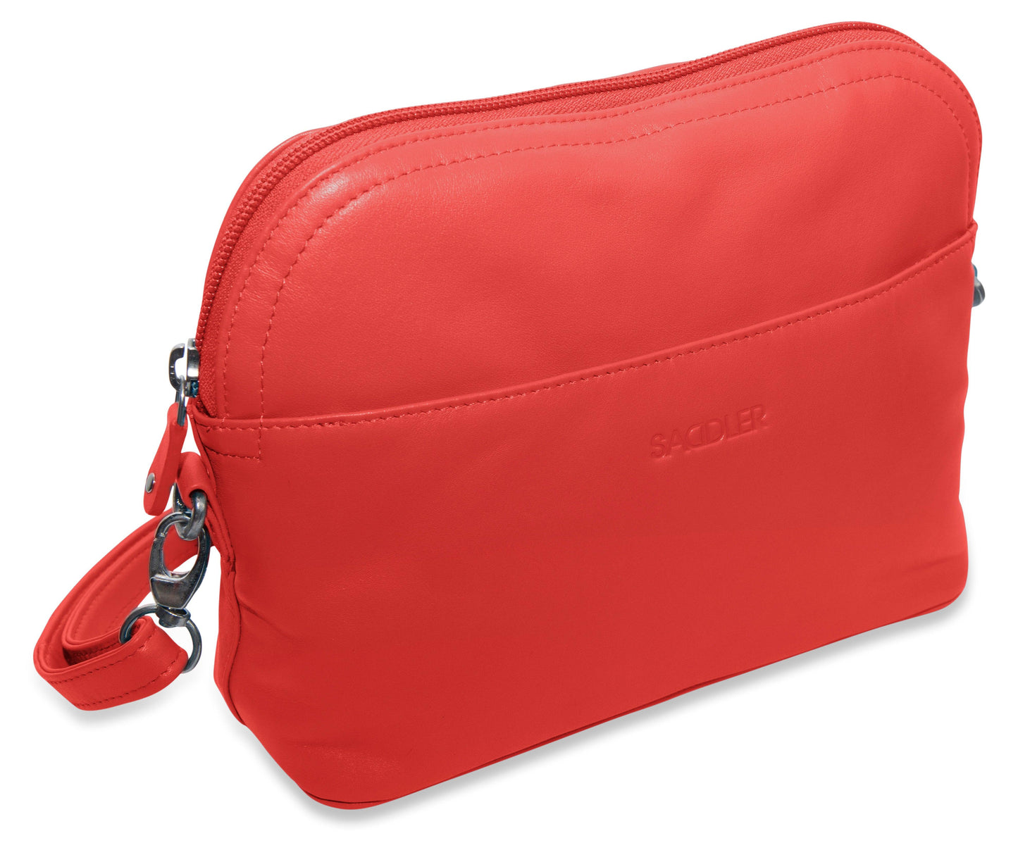 SADDLER BROOKLYN Leather Zip Top Handbag - Adjustable Shoulder Strap, Multiple Pockets - RFID Protected