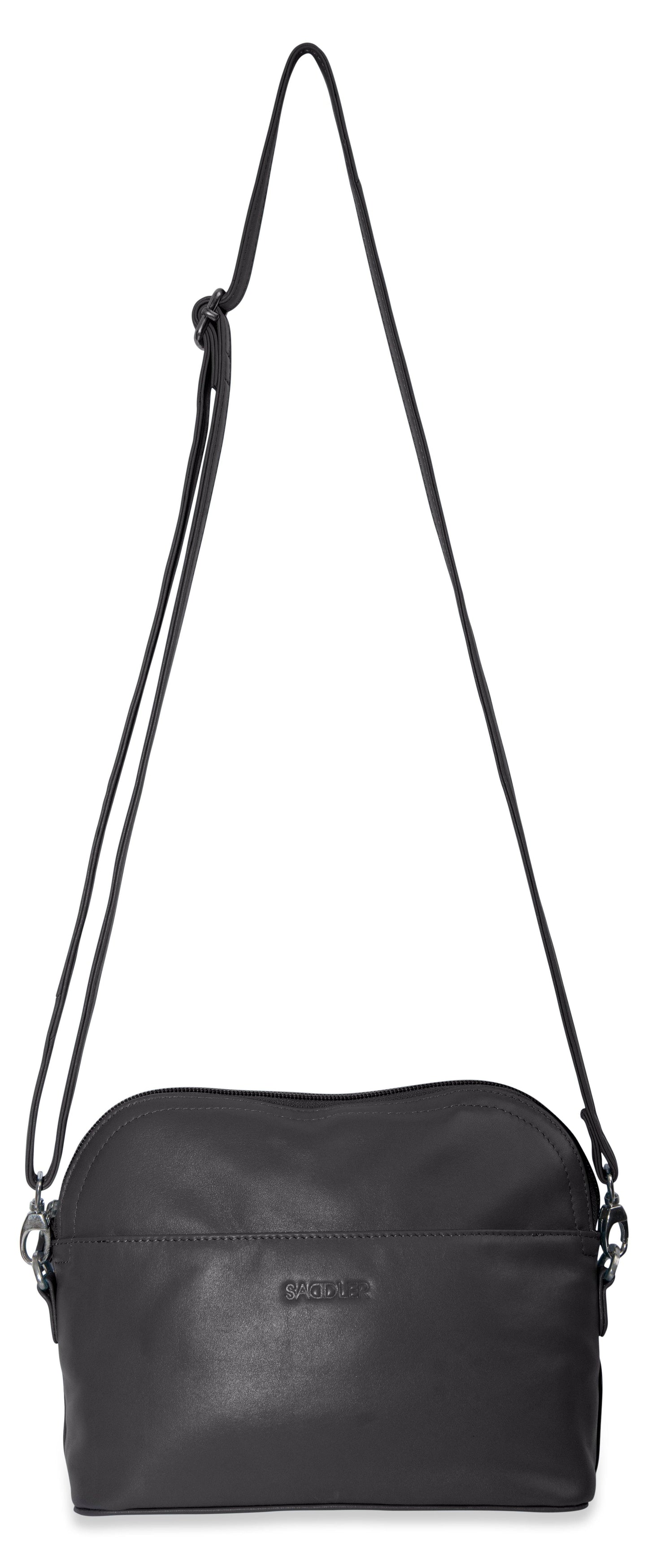 SADDLER BROOKLYN Leather Zip Top Handbag - Adjustable Shoulder Strap, Multiple Pockets - RFID Protected