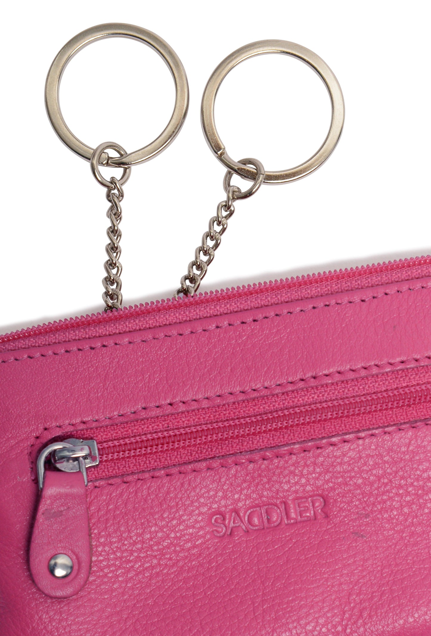 Compact Leather Coin & Card Purse "Ellie" – Handmade by Saddler | RFID Protected & Gift Boxed | With Front Zip Pocket & Key Holder