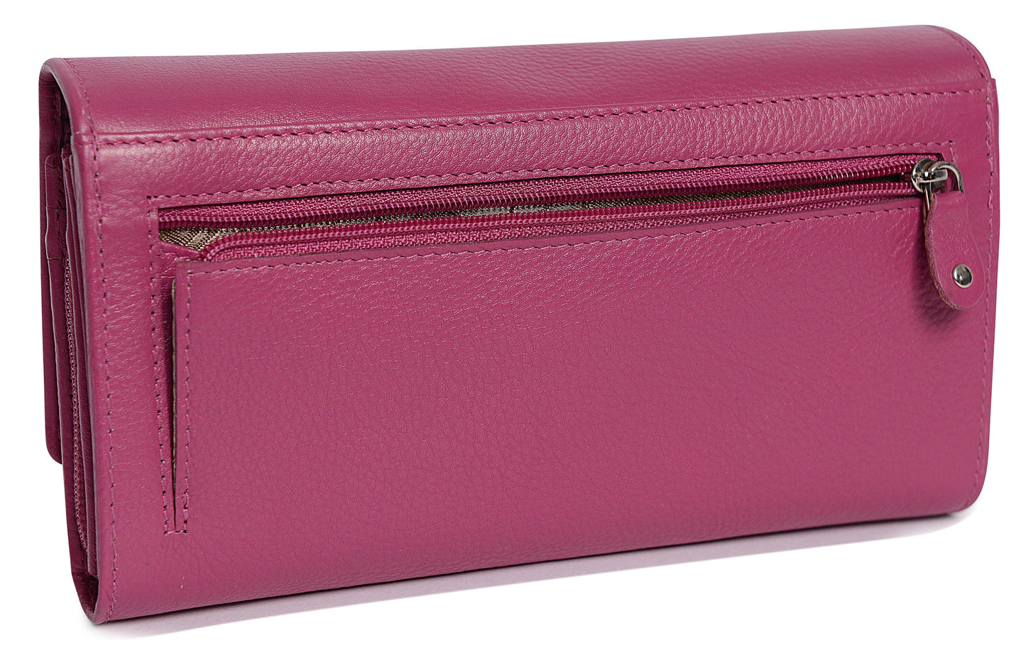 Large Leather Multi-Section Purse "Grace" – Handmade by Saddler | RFID Protected & Gift Boxed