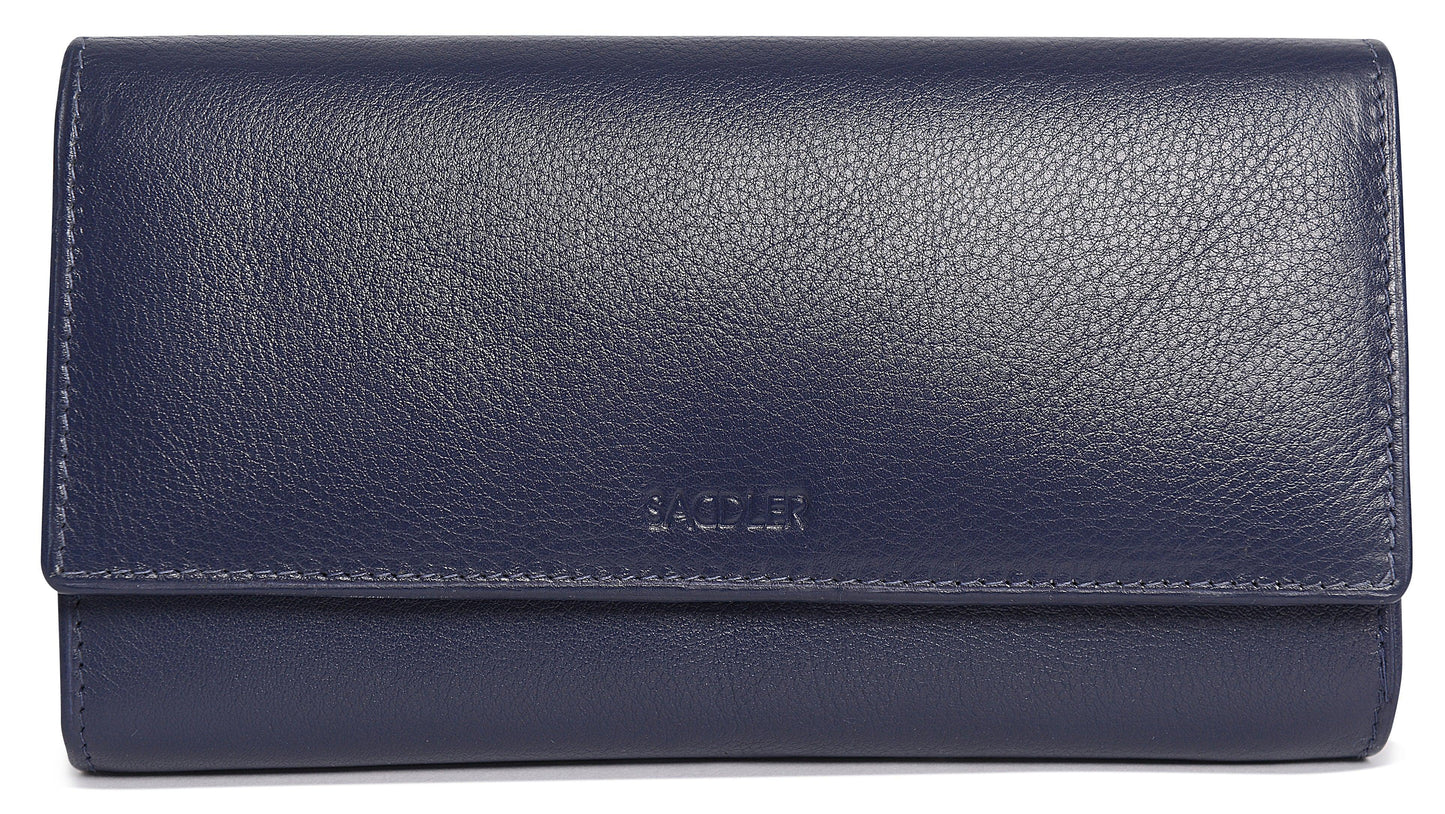 Large Leather Multi-Section Purse "Grace" – Handmade by Saddler | RFID Protected & Gift Boxed