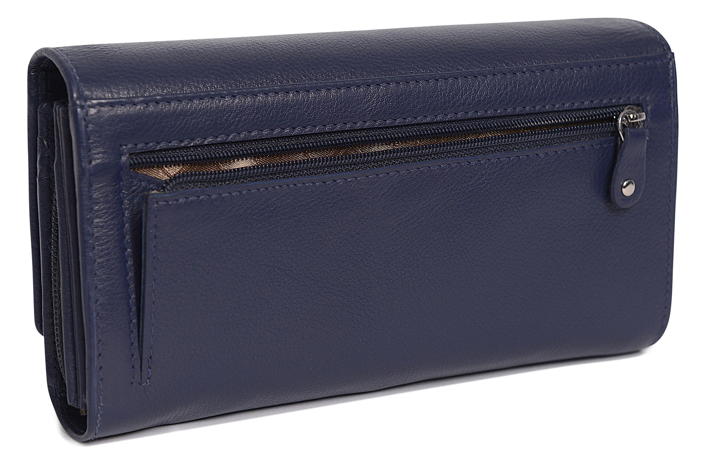 Large Leather Multi-Section Purse "Grace" – Handmade by Saddler | RFID Protected & Gift Boxed