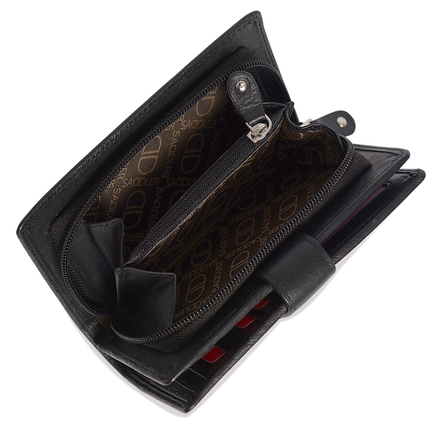 Mid-Size Leather Purse Wallet "Holly" – Handmade by Saddler | RFID Protected & Gift Boxed