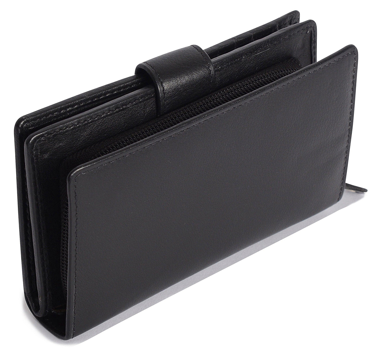 Mid-Size Leather Purse Wallet "Holly" – Handmade by Saddler | RFID Protected & Gift Boxed