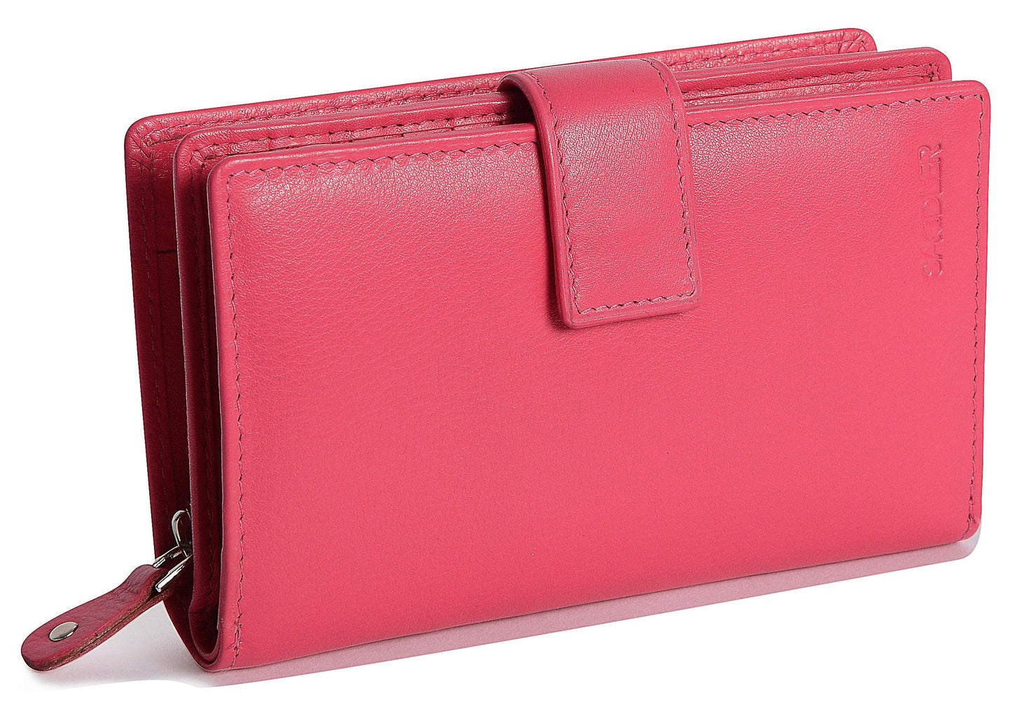 Mid-Size Leather Purse Wallet "Holly" – Handmade by Saddler | RFID Protected & Gift Boxed