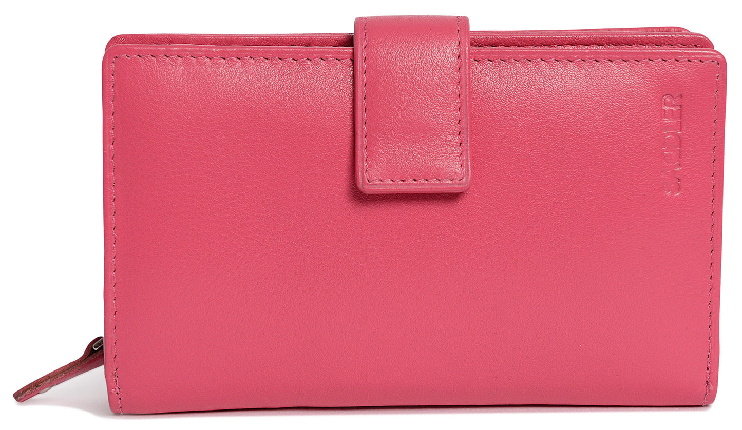 Mid-Size Leather Purse Wallet "Holly" – Handmade by Saddler | RFID Protected & Gift Boxed