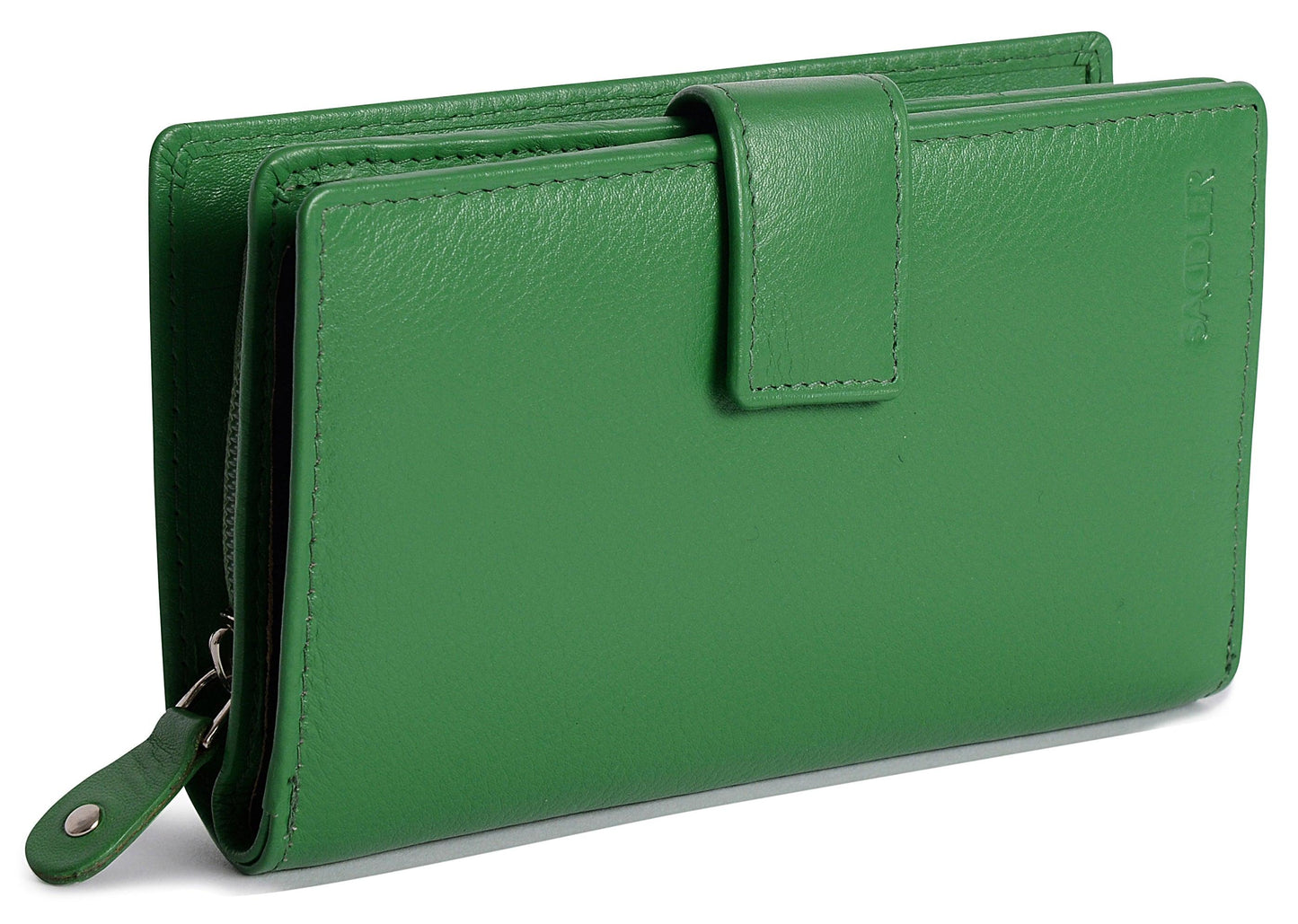 Mid-Size Leather Purse Wallet "Holly" – Handmade by Saddler | RFID Protected & Gift Boxed
