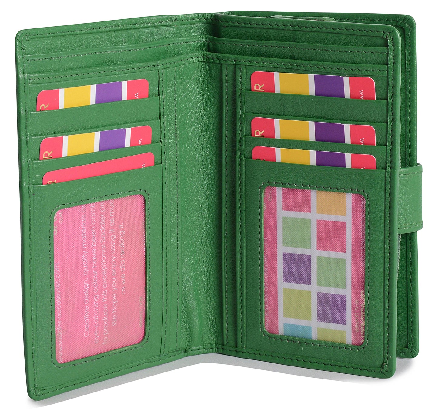 Mid-Size Leather Purse Wallet "Holly" – Handmade by Saddler | RFID Protected & Gift Boxed