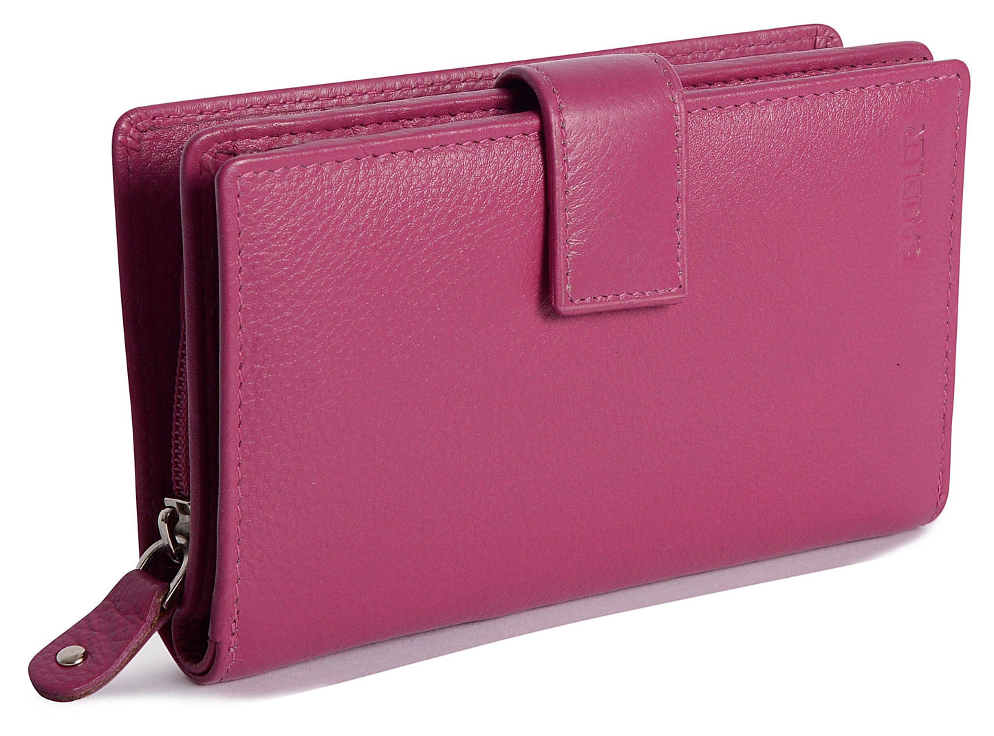 Mid-Size Leather Purse Wallet "Holly" – Handmade by Saddler | RFID Protected & Gift Boxed