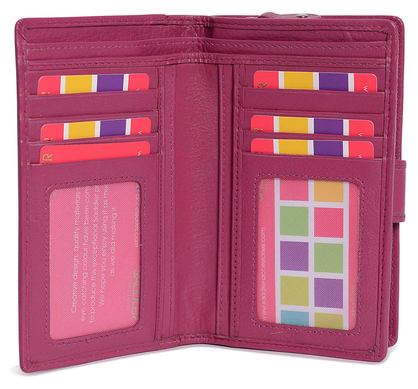 Mid-Size Leather Purse Wallet "Holly" – Handmade by Saddler | RFID Protected & Gift Boxed