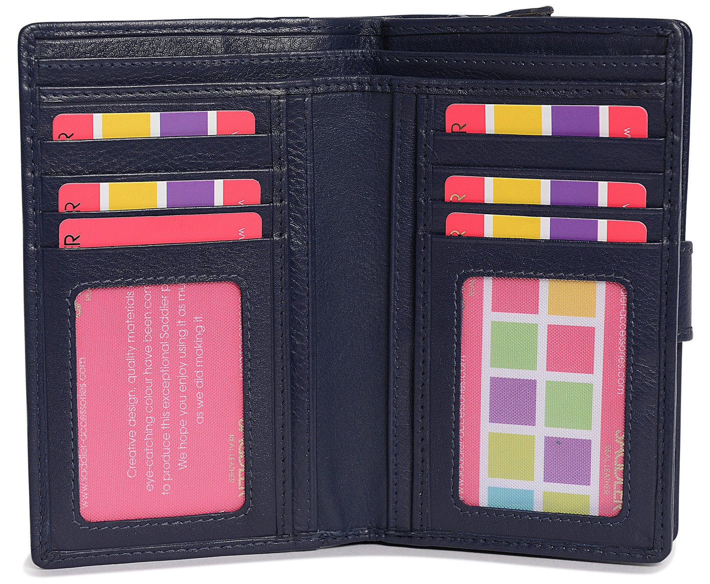 Mid-Size Leather Purse Wallet "Holly" – Handmade by Saddler | RFID Protected & Gift Boxed