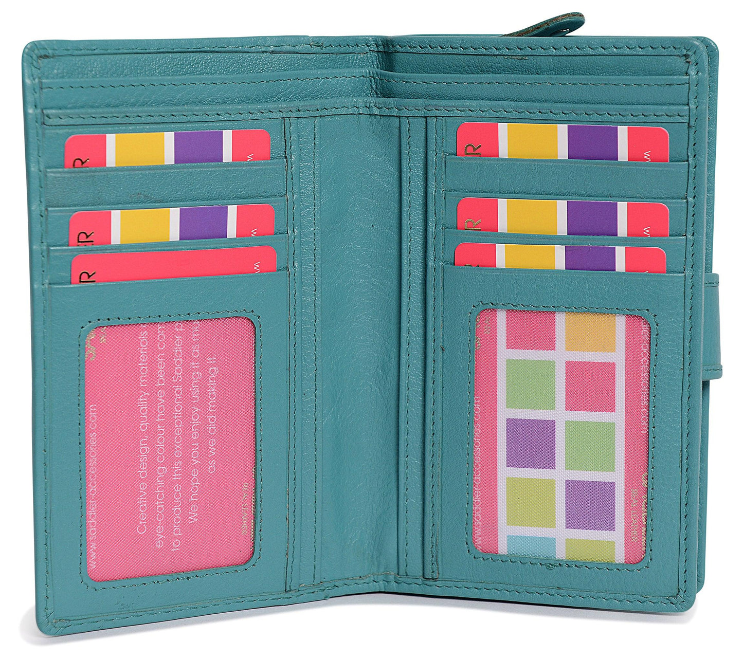 Mid-Size Leather Purse Wallet "Holly" – Handmade by Saddler | RFID Protected & Gift Boxed