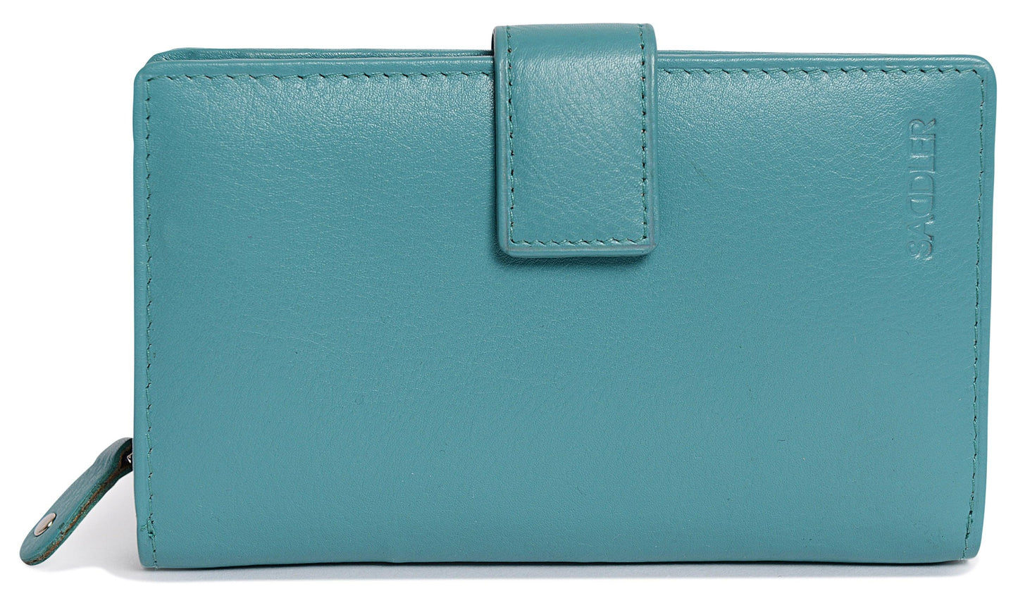 Mid-Size Leather Purse Wallet "Holly" – Handmade by Saddler | RFID Protected & Gift Boxed