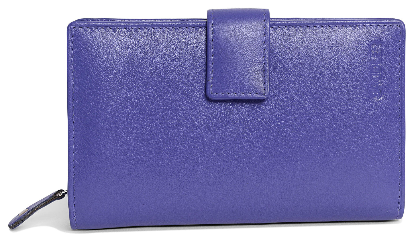 Mid-Size Leather Purse Wallet "Holly" – Handmade by Saddler | RFID Protected & Gift Boxed