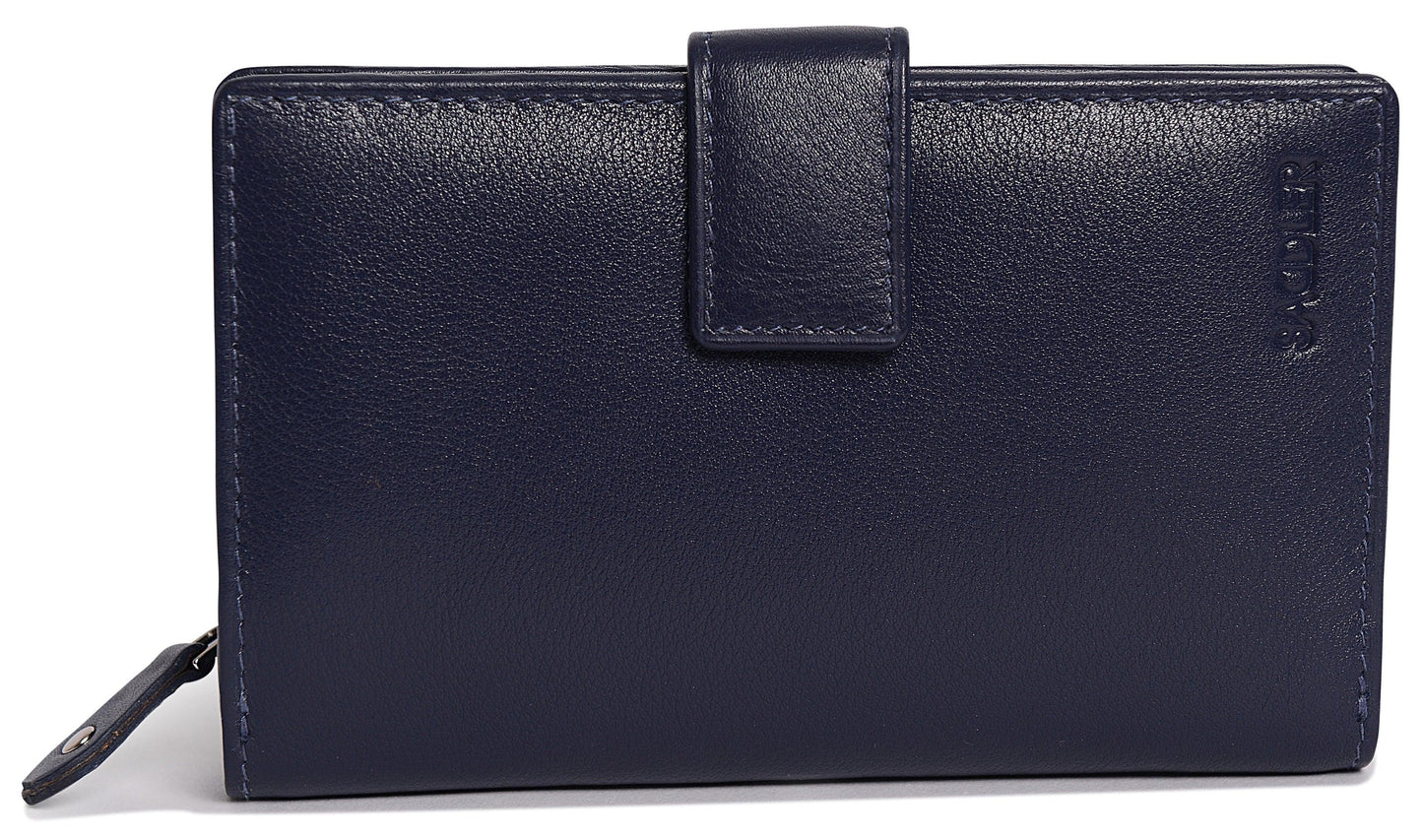 Mid-Size Leather Purse Wallet "Holly" – Handmade by Saddler | RFID Protected & Gift Boxed