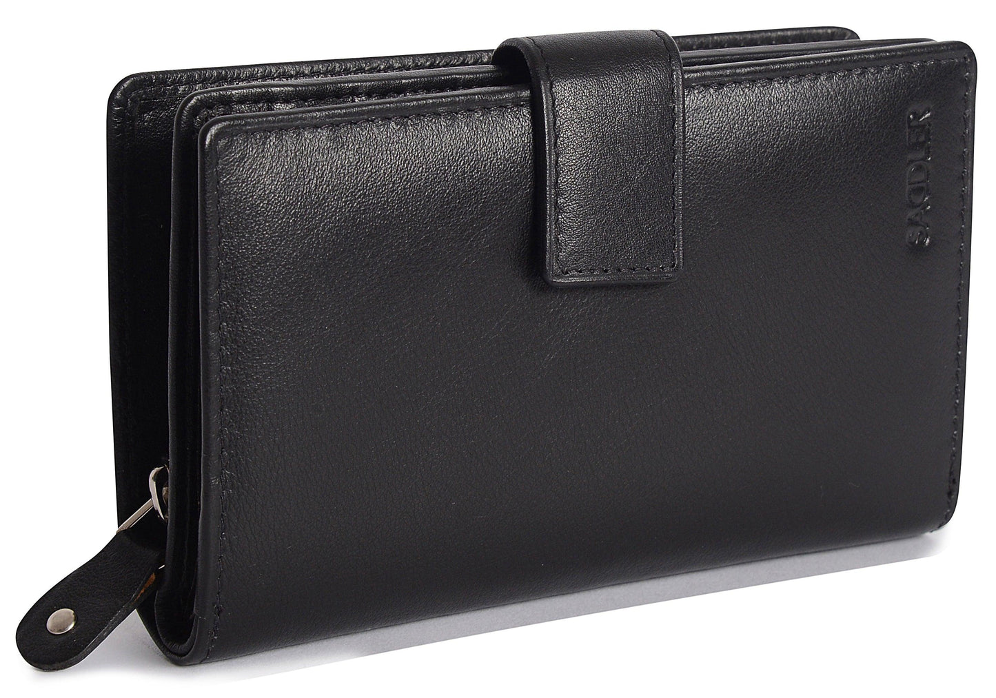 Mid-Size Leather Purse Wallet "Holly" – Handmade by Saddler | RFID Protected & Gift Boxed