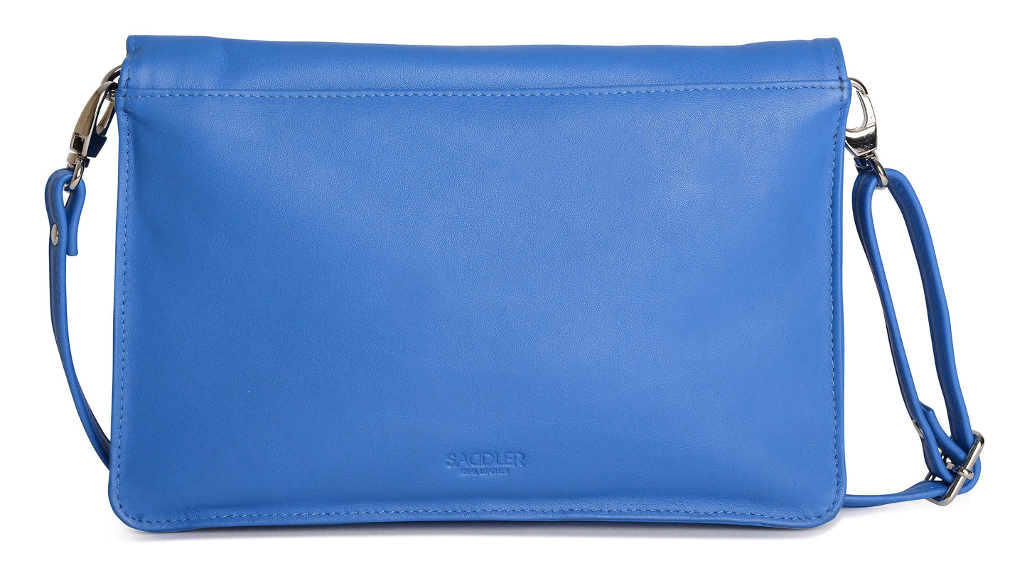 SADDLER Olivia 3-Section Leather Crossbody Bag & Clutch – Compact & Stylish - Gift Boxed