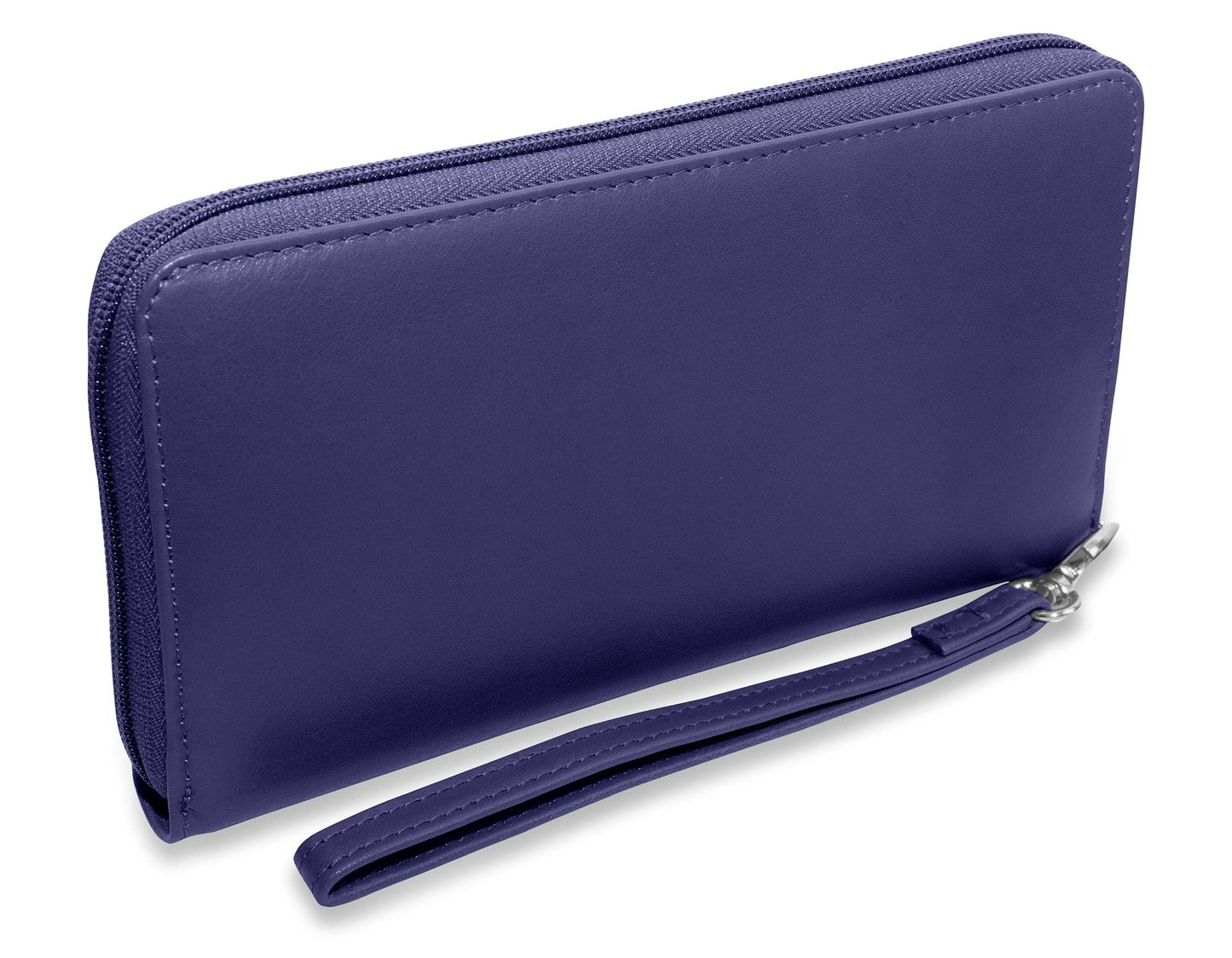 SADDLER SOPHIA Leather Zip Around Purse - 15 Card slots, Mobile Phone Pocket, Detachable Wrist Strap- RFID Protected