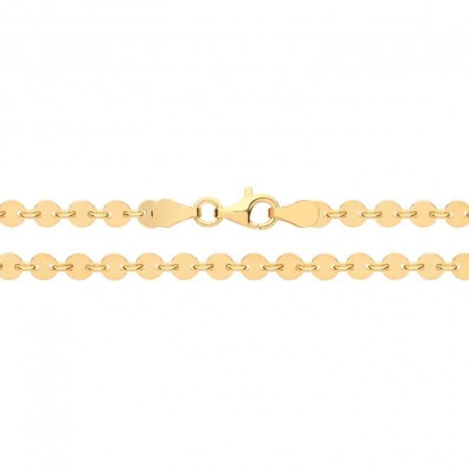 Acotis Silver 9ct Gold Disc Chain G1348GP