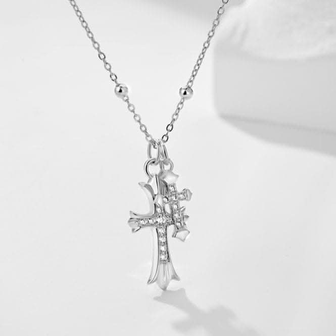 Silver Cross Necklace ERLN022
