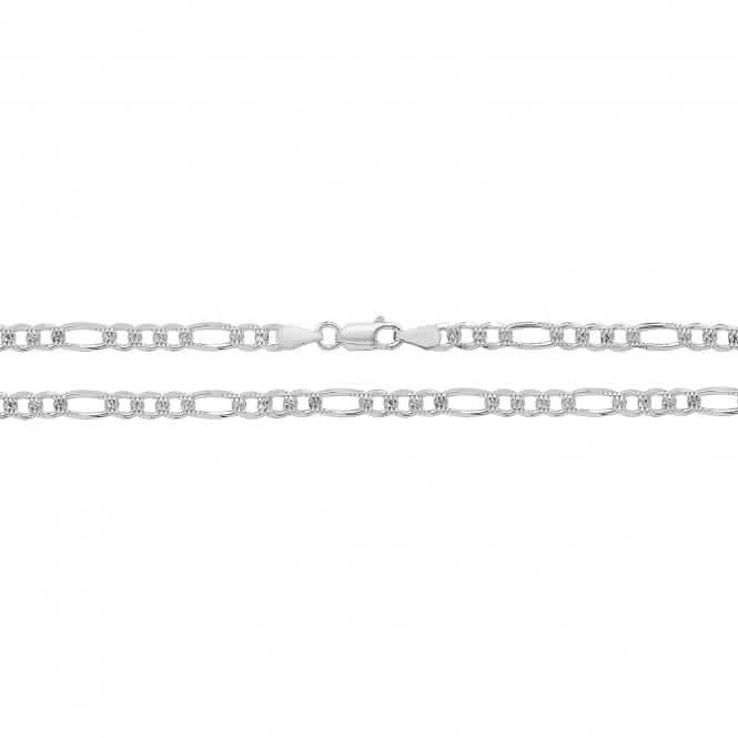 Acotis Silver Chain Figaro Pave G1096