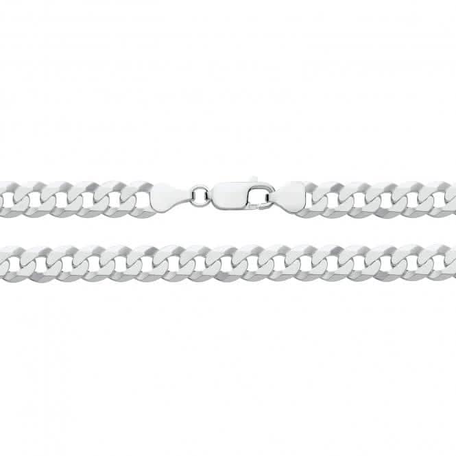 Acotis Silver Chain Flat Bevelled Curb G1352