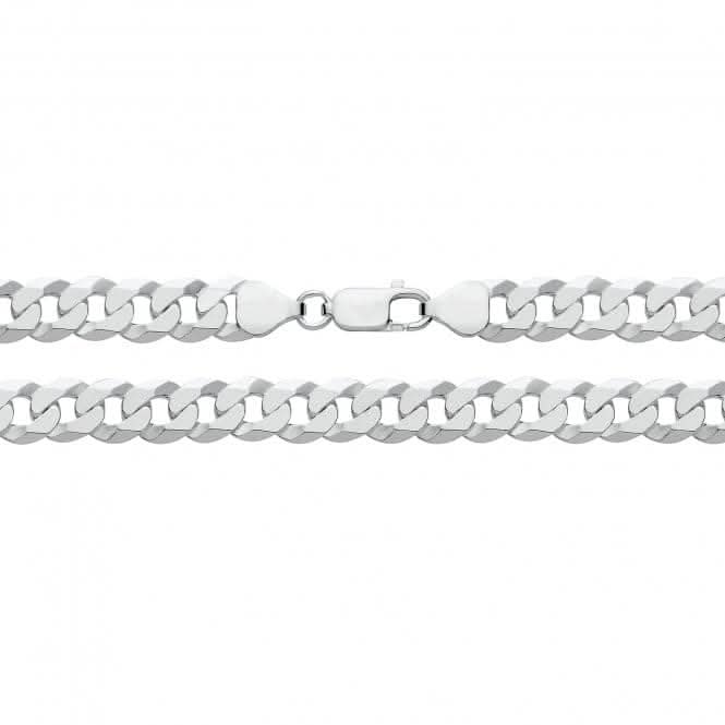 Acotis Silver Chain Flat Bevelled Curb G1353