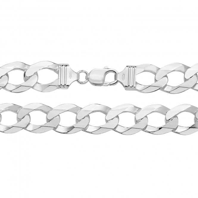 Acotis Silver Chain Flat Open Curb G1204