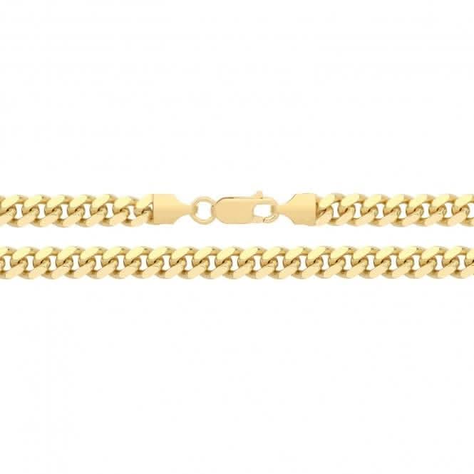 Acotis Silver Gold Plated Miami Bombe Curb G1408GP