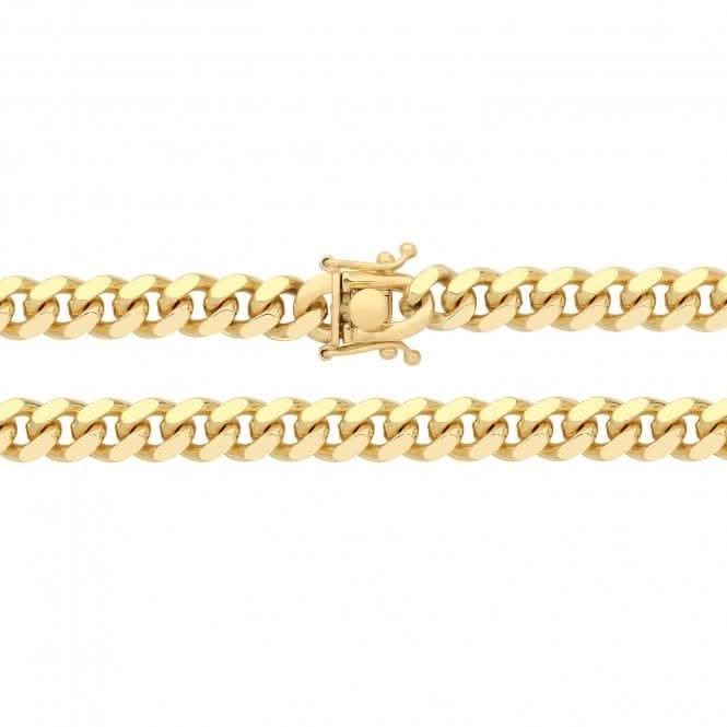 Acotis Silver Gold Plated Miami Bombe Curb G1410GP