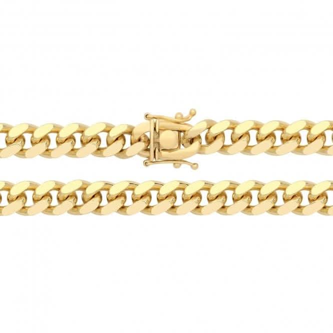 Acotis Silver Gold Plated Miami Bombe Curb G1411GP