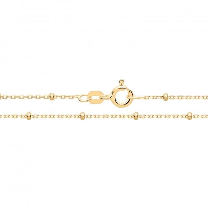 Acotis Silver Chain Gold Plated Rolo-Bead G1383Y